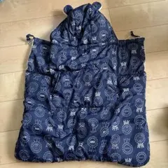 Cold protection cape for baby carrier navy birthday
