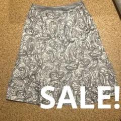 【処分SALE】J.PRESS 膝丈スカート ペイズリーのサムネイル