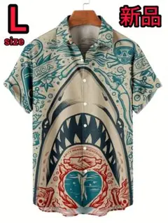 【新品】サメ　海　JAWS オープンシャツ
