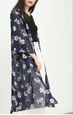 ROPE' PICNIC ロペピクニック　シアー花柄ガウン　カーディガン