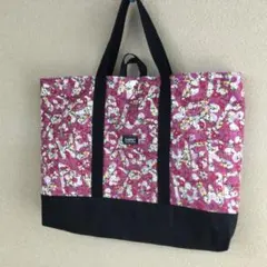 帆布のリバティ♡大きめレッスンバッグ