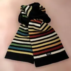 ソニア・リキエル ストライプデザイン ニットマフラー