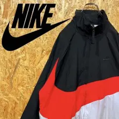 送料無料 ナイキ 刺繍ロゴ マルチカラー ゆるだぼ00s ナイロン ジャケット