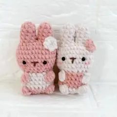 【2体セット】＊双子うさぎちゃんあみぐるみ＊