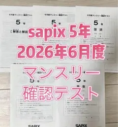 サピックス 5年生 2023年8月夏期講習マンスリー確認テスト 解答