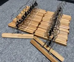 木製ボトムハンガー クリップ式 ３３本セット