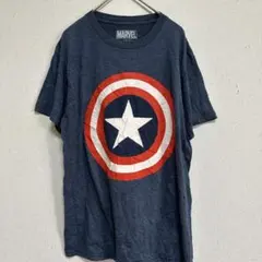 マーベル Tシャツ クルーネック 半袖 プリント S 紺 綿混 イベントのサムネイル
