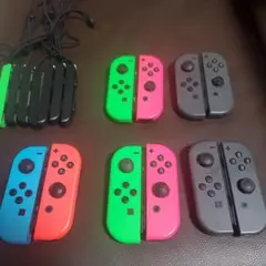 ジャンク品　Switchジョイコン5セット グリップストラップ