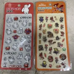 【正規品】ベイマックス＆ズートピア　プクプクシール2枚セット