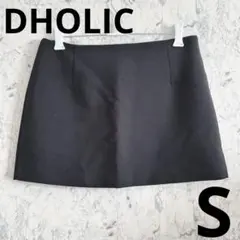 【DHOLIC】黒 ミニスカート シンプルデザイン
