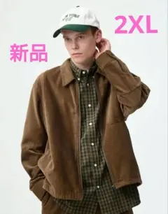 【新品タグ付】 コーデュロイジップアップシャツジャケット 2XL　【完売】