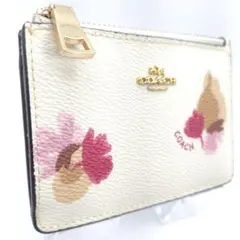ほぼ未使用 COACH 花柄 コインケース フラグメントケース 小銭入れ コーチ