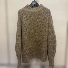 LOWRYSFARM ブラウン ハイネックニットセーター