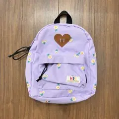 MEI キッズ リュック 花刺繍 パープル