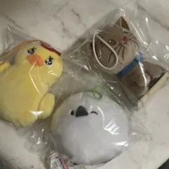 プライズ景品　アヒル隊長　おさるのジョージ　シマエナガ　マスコット　3個セット