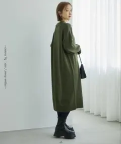 田中里奈さんmysacloset×mir.momo ニットワンピース　カーキ
