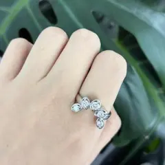 Pt900 プラチナ リング 指輪 ダイヤモンド 0.56ct 透かし 17号 - メルカリ
