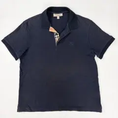 BURBERRY LONDON ENGLAND ポロシャツ ノバチェック ネイビ