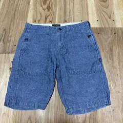 BEAMS PLUS ビームスプラス ハーフパンツ シャンブレー HEMP混 Sのサムネイル