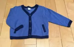 オールドネイビー カーディガン ベビー キッズ スウェット 青 Vネック