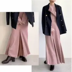 日本製＊わたなべ麻衣×EMMEL REFINES♡バックオープンベロアワンピース