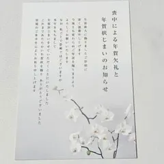 PAPIRAY 喪中はがき（年賀状じまい文章）私製 5枚入り 詳細記入不要