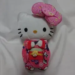 ハローキティ キティちゃん ちりめん ぬいぐるみ マスコット 着物 일본식