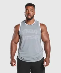 【新品Lサイズ】GYMSHARK グレー メッシュタンクトップのサムネイル