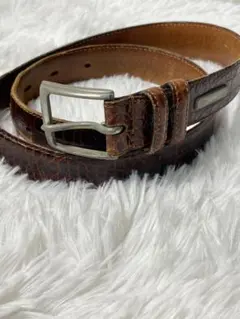 POLO RALPH LAUREN 本革　型押し レザーベルト ブラウン