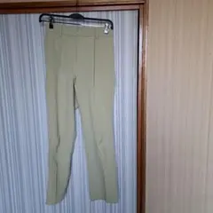 レディース　パンツ　ズボン　スラックス　М　グリーン　黄緑