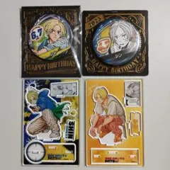 サカモトデイズ 朝倉シン バースデー缶バッジ 名場面ジオラマフィギュア