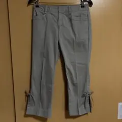 MELROSE クロップドパンツ 裾リボン ベージュ サイズ4 美品