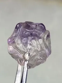 TP521-4 アメジスト牡丹の花　天然石ビーズパーツ