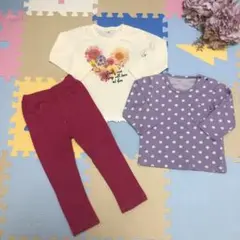 花柄Tシャツ2枚とパンツセット95サイズ
