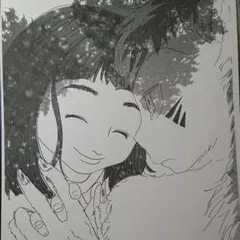 オリジナルイラスト 少女と猿猫