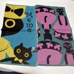 ATSUKO MATANO タオルハンカチ 猫柄　2枚まとめて　新品