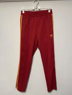 アディダス 赤 ベッケンバウアー トラックパンツ　Lサイズ　ゴールド　ジャージ