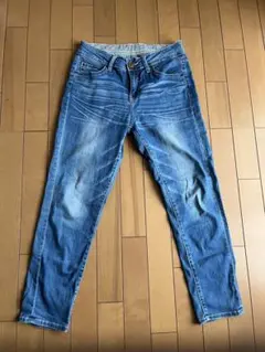 しまむら薄手ストレッチ　冷感素材夏用クロップドデニムのサムネイル
