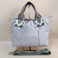 イアパピヨネ ショルダー付き樹脂パーツトートバッグ ダルメシアン柄 グレー S