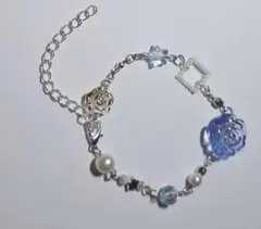ハンドメイド ブレスレット 薔薇モチーフ