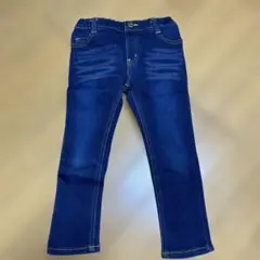 デニムストレートパンツ 100cm 濃い青