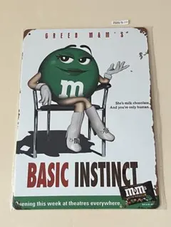 M&M'S グリーン ブリキ看板 インテリア