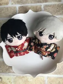 ① 矢絣　桜 浴衣 着物 ちびぐるみ ぬい服 和柄 ① 矢絣 桜 浴衣 着物 ちびぐるみ ぬい服 和柄 - メルカリ