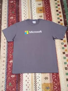 Microsoft 企業 ロゴ Tシャツ Lサイズ チャコールグレーのサムネイル
