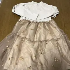 après les cours 長袖チュールスカートワンピース