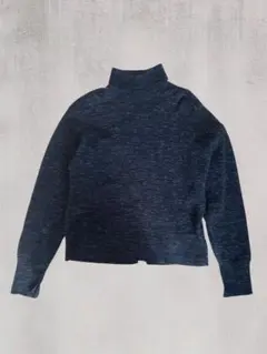 6(ROKU)コットンウールリブタートルネックプルオーバー