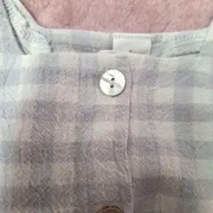 子供用フリル付きチェック柄セットアップ100