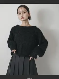 クロップドシャギーセーター