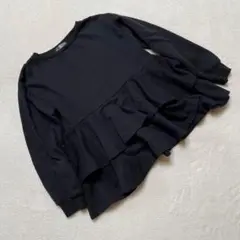 ⭐️フレアトップス⭐️ フリル付き 体型カバー 骨格ストレート向　きれいめ