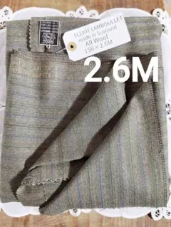 【英国製】秋冬 3M ウール　ヘリンボーン ストライプ ミックス調 カーキ